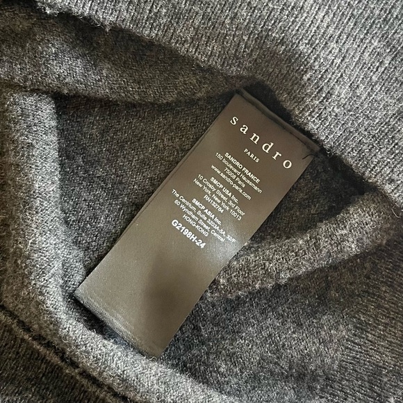 Sandro Paris Ivana Lace-up Corset Back Wool-cashmere Cardigan Sz 1 - Picture 10 of 11